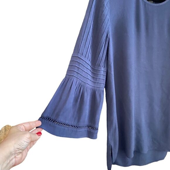 dainielrainn Blue Hi/Lo Blouse Size Small - Picture 2 of 7